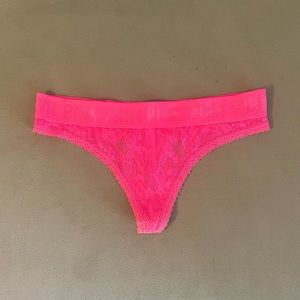 NEW VS Pink Lacy Thong